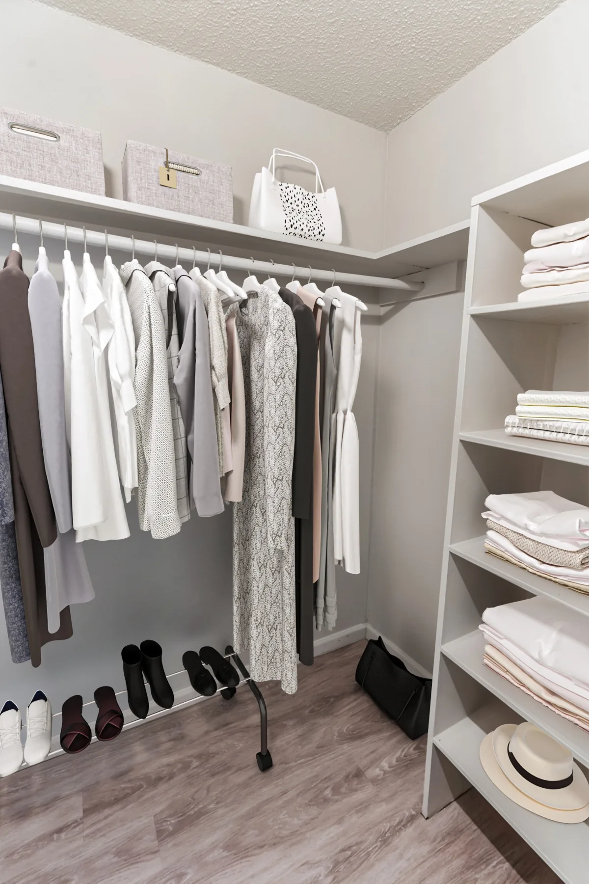 Oversized closet with shelving at Uptown Horizon Apartments